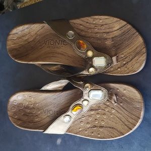 Vionic 8 Flip Flops, Jeweled